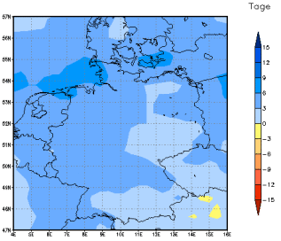 Gebietsmittel dieses Klimalaufs: +2 Tage