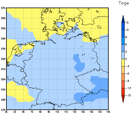 Gebietsmittel dieses Klimalaufs: 0 Tage