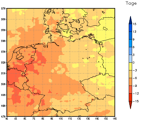 Gebietsmittel dieses Klimalaufs: -7 Tage