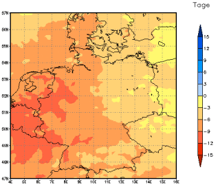 Gebietsmittel dieses Klimalaufs: -7 Tage