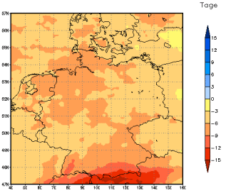 Gebietsmittel dieses Klimalaufs: -7 Tage