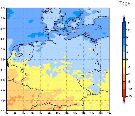 Gebietsmittel dieses Klimalaufs: +1 Tag