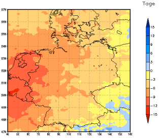 Gebietsmittel dieses Klimalaufs: -7 Tage