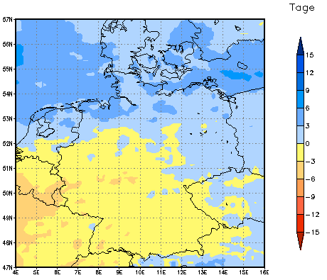 Gebietsmittel dieses Klimalaufs: 0 Tage