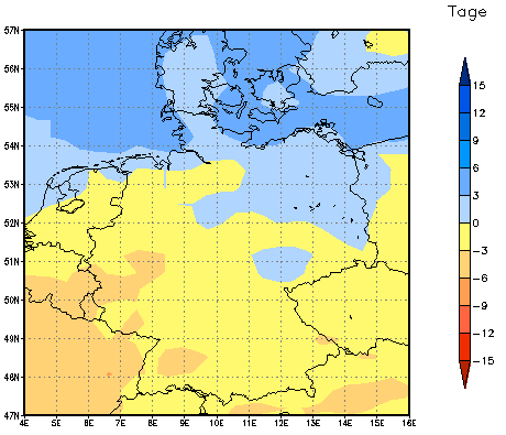 Gebietsmittel dieses Klimalaufs: 0 Tage