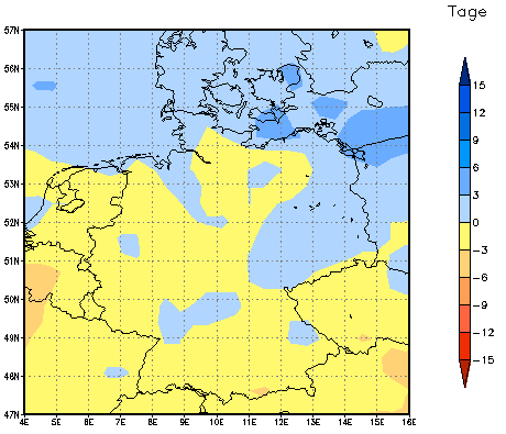 Gebietsmittel dieses Klimalaufs: 0 Tage