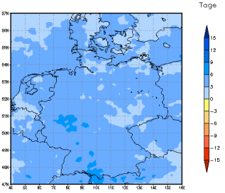 Gebietsmittel dieses Klimalaufs: +5 Tage