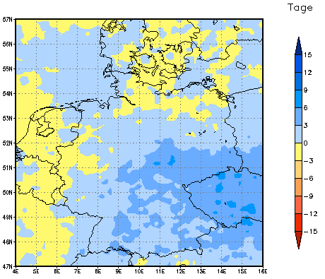 Gebietsmittel dieses Klimalaufs: 0 Tage