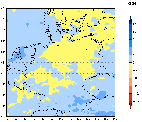 Gebietsmittel dieses Klimalaufs: 0 Tage