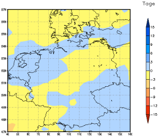 Gebietsmittel dieses Klimalaufs: 0 Tage