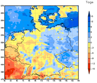 Gebietsmittel dieses Klimalaufs: +1 Tag