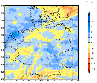 Gebietsmittel dieses Klimalaufs: 0 Tage