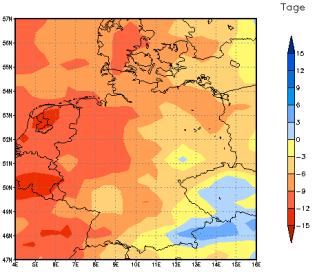 Gebietsmittel dieses Klimalaufs: -7 Tage