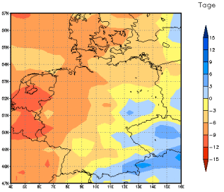 Gebietsmittel dieses Klimalaufs: -7 Tage