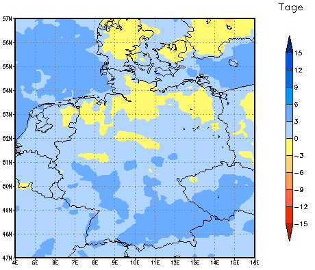 Gebietsmittel dieses Klimalaufs: 0 Tage