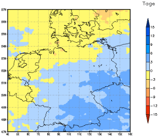 Gebietsmittel dieses Klimalaufs: 0 Tage