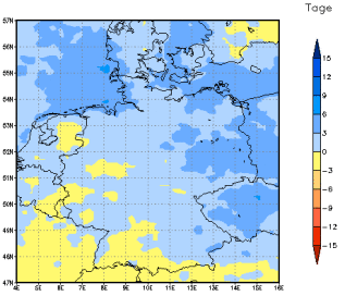 Gebietsmittel dieses Klimalaufs: +2 Tage