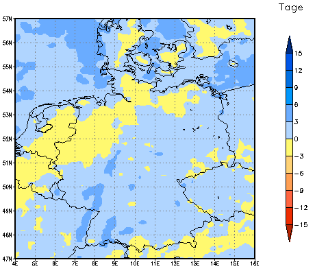 Gebietsmittel dieses Klimalaufs: 0 Tage