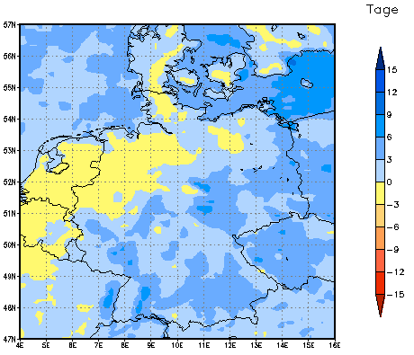 Gebietsmittel dieses Klimalaufs: 0 Tage