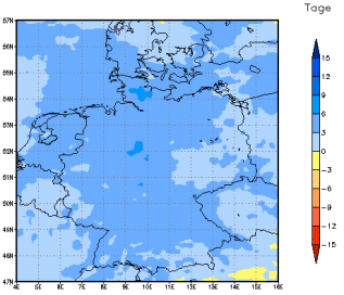 Gebietsmittel dieses Klimalaufs: +4 Tage