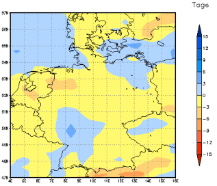 Gebietsmittel dieses Klimalaufs: 0 Tage