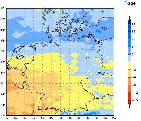 Gebietsmittel dieses Klimalaufs: +1 Tag