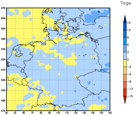 Gebietsmittel dieses Klimalaufs: 0 Tage