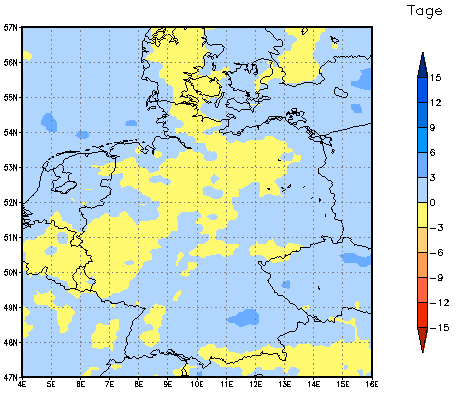 Gebietsmittel dieses Klimalaufs: 0 Tage