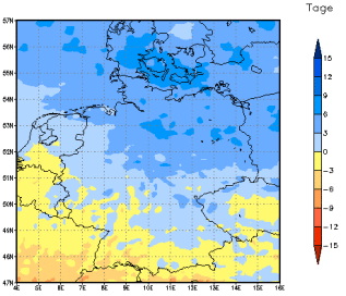 Gebietsmittel dieses Klimalaufs: 0 Tage