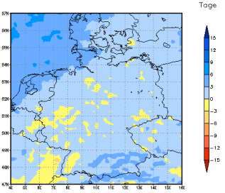 Gebietsmittel dieses Klimalaufs: 0 Tage