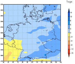 Gebietsmittel dieses Klimalaufs: 0 Tage