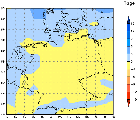 Gebietsmittel dieses Klimalaufs: 0 Tage