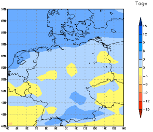 Gebietsmittel dieses Klimalaufs: 0 Tage