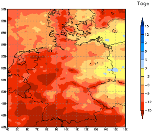 Gebietsmittel dieses Klimalaufs: -10 Tage