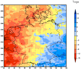 Gebietsmittel dieses Klimalaufs: -7 Tage