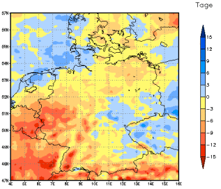 Gebietsmittel dieses Klimalaufs: -7 Tage