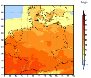 Gebietsmittel dieses Klimalaufs: +17 Tage