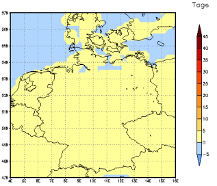 Gebietsmittel dieses Klimalaufs: 0 Tage