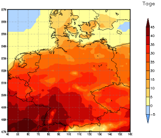 Gebietsmittel dieses Klimalaufs: +17 Tage