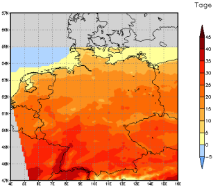 Gebietsmittel dieses Klimalaufs: +16 Tage