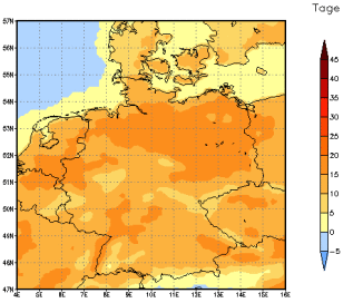 Gebietsmittel dieses Klimalaufs: +12 Tage