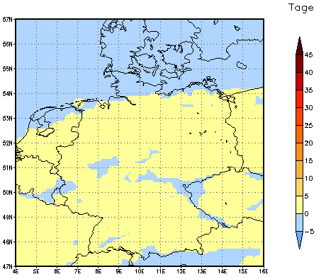 Gebietsmittel dieses Klimalaufs: 0 Tage