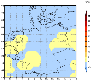 Gebietsmittel dieses Klimalaufs: 0 Tage