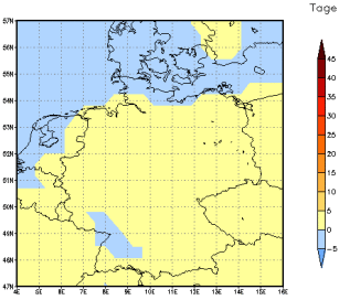 Gebietsmittel dieses Klimalaufs: 0 Tage