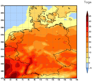 Gebietsmittel dieses Klimalaufs: +16 Tage