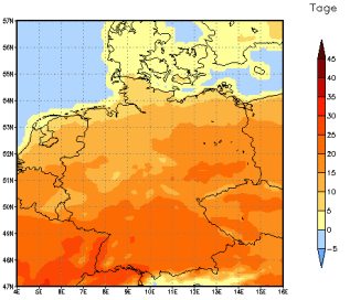 Gebietsmittel dieses Klimalaufs: +18 Tage