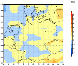 Gebietsmittel dieses Klimalaufs: 0 Tage