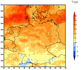 Gebietsmittel dieses Klimalaufs: +1 Tag