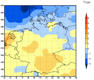 Gebietsmittel dieses Klimalaufs: 0 Tage