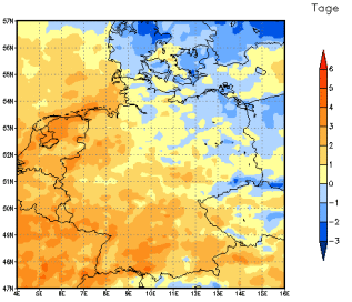 Gebietsmittel dieses Klimalaufs: +2 Tage
